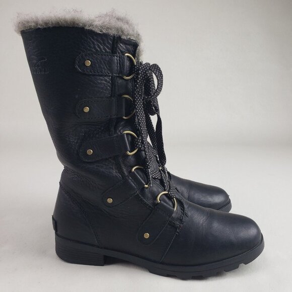 Sorel Emelie Buttery Soft Leather Boots- Fur Trim - Picture 8 of 16